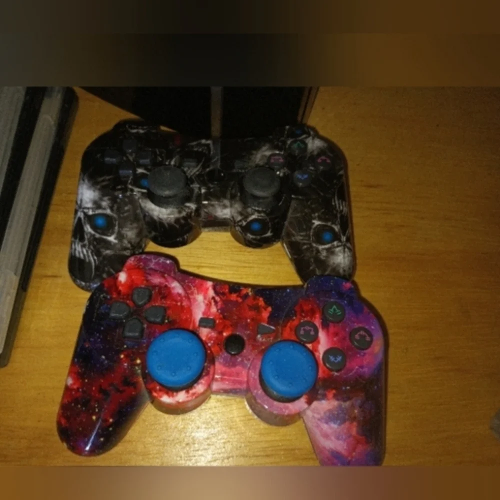 Playstation 3, steering pedals, games, and more.